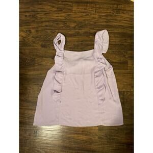 LOFT Women Blouse Purple Sleeveless Blouse Shirt Sz: M